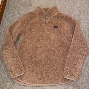 Abercrombie & Fitch pullover sherpa quarter zip